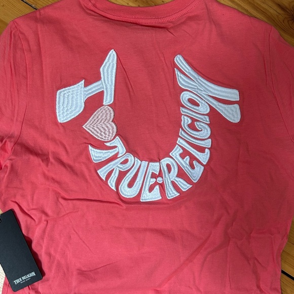 Pink True Religion Graphic T-Shirt - Picture 2 of 2